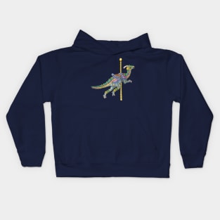 Carousel Dinosaur Parasaurolophus Kids Hoodie